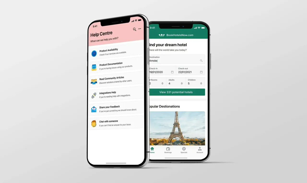 Daily UI #92 (FAQ) and #67 (Hotel Booking)