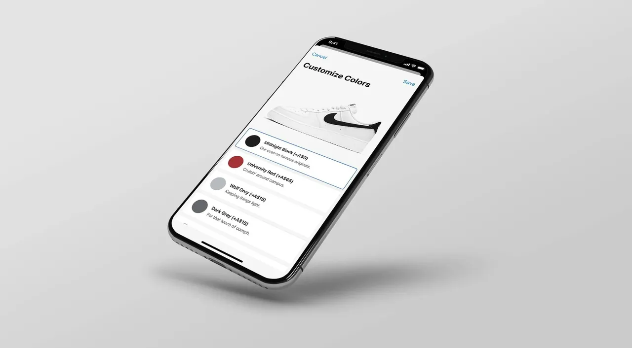 Daily UI #33 (Product Customisation Flow)